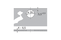 Charnière de porte en verre Intermat (Intermat 9904), en semi-applique, Angle d'ouverture  95°, à visser (-)