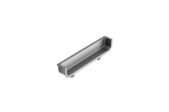 Inbouwgreep BACK zamak rvs Look BA 128mm L 200mm