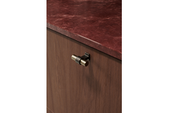 Knop bond 50x38,5 antiek bruin/geborsteld goud