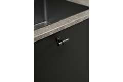 Bouton BOND 50x38Ø5 noir mat/gunmetal 