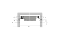 Coulisses pour tiroirs Quadro 12, Silent System,  EB 292 mm / 392 mm, 510 mm, à gauche et à droite