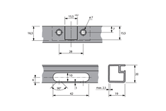 Sensys scharnier voor aluminium frame met geïntegreerde demping (Sensys 8638i), in obsidiaanzwart, opliggend, openingshoek 95°, voor schroefbevestiging (-)