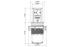 Elevator 2 rvs-look b-f 1 st+usb charger C/C