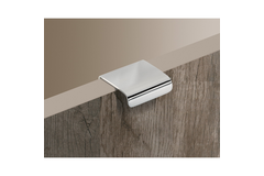 Greep Empoli, boorafstand 25, L 38 mm, B 36 mm, H 15 mm, roestvrij staal finish geborsteld