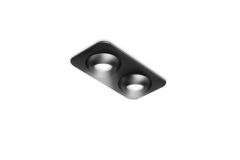 Led focus double carré 24V 1.8W noir 