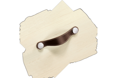 Socle de fixation avec filetage M4 pour poignées en cuir, aspect aluminium