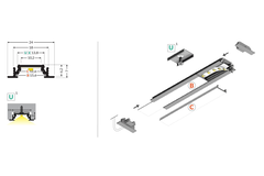 Led profiel groove10 c/u 2000 zwart geanodiseerd