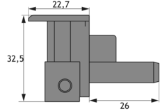 Nœud d’angle horizontal et vertical,  blanc mat
