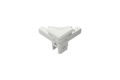 Nœud d’angle horizontal et vertical,  blanc mat