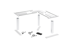 LegaDrive Systems Kit de piètement de table à angle de 90°, blanc