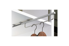 Support de cintres avec coulisse sur la base de Quadro, 400 mm, argenté