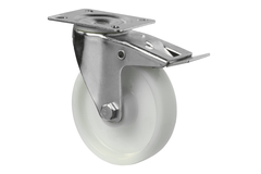roulement piv.+frein d125 h155mm 150kg plast. 
