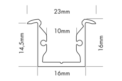 S line led profiel recess wit 2000mm