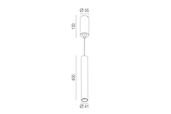 Linea pendel led blanc 7W 230V 3000K 550lm 