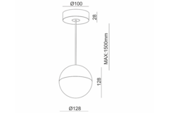 Mime-S pendel led wit 11W 230V 3000K 950lm