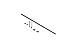 Chic line schoenrek stang antraciet l.925 h.94mm