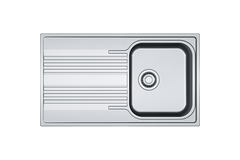 Smart - Evier à encastrer / 860 x 500 mm / 1 bassin / Lisse / Réversible