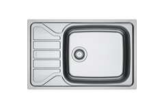 Flash - Evier à encastrer / 780x500mm / Vidage Manuel / Inox