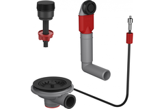 Colorline - Vidage automatique 1 cuve / Trop plein rond & Bouton rotatif inclus / Noir mat