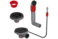Colorline - Vidage manuel pour 1 cuve 1/2 ou 2 cuves / Trop plein rond & Entretoise inclus / Noir mat