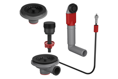 Colorline - Automatisch ventielset voor 2 bakken, zwart mat, draaiknop zwart mat
