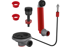 Colorline - Vidage automatique pour 1 cuve / Trop plein rond & Bouton rotatif & 2 Entretoises inclus / Noir mat