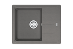 BASIS - Evier à encastrer / 620 x 500 mm / Vidage Manuel / Gris pierre
