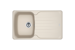 Antea - Evier à encastrer / 860 x 500 mm / 1 bassin / Café crème / Réversible