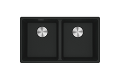 Maris - Evier à sous-encaster / 753 x 433 mm / 2 bassins / Noir mat