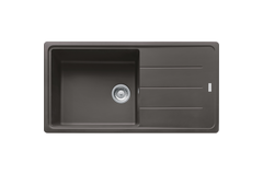 BASIS - Evier à encastrer / 970 x 500mm / Vidage Manuel / Gris ardoise