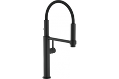 Pescara - Semi-professionele kraan met beweegbare uitloop / Side lever / Zwart mat