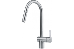 Atlas Neo - Eéngreepsmengkraan met uittrekbare uitloop / Side lever / RVS