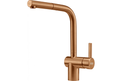 Atlas Neo - Eéngreepsmengkraan met uittrekbare uitloop / Side lever / Koper