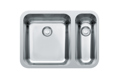 Largo - Onderbouwspoelunit / 575 x 420  mm/ 1+1/2 bak / Glad / Grote bak links