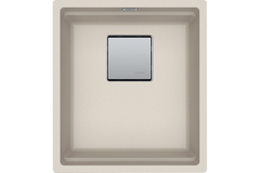 KUBUS 2.0 PRO - Cuve à sous-encastrer / 1 bassin / 370 x 420 x 200 mm / Vidage manuel / Café crème + Set 3 accessoires