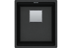 KUBUS 2.0 PRO - Onderbouwspoelbak / 1 bak / 370 x 420 x 200 mm / Manuele lediging / Onyx + Set 3 accessoires