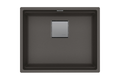 KUBUS 2.0 PRO - Cuve à sous-encastrer / 1 bassin / 520 x 420 x 200 mm / Vidage manuel / Gris ardoise + Set 3 accessoires