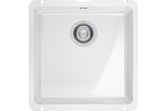 KUBUS - Cuve à sous-encastrer / 445 x 454mm / Vidage manuel / Blanc