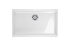 KUBUS X - Cuve à sous-encastrer / 745 x 454mm / Vidage manuel / Blanc