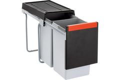 Cube - Afvalsorteersysteem / Zijdelingse deuropening / 300 mm / 2 x 15 l / Handbediening