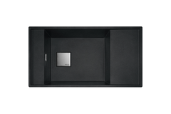 Fresno - Vlakbouw- onderbouwspoeltafel / 860 x 458 mm / 1 bak / Onyx / Omkeerbaar