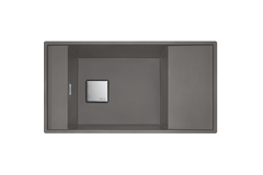 Fresno - Vlakbouw- onderbouwspoeltafel / 860 x 458 mm / 1 bak / Steengrijs / Omkeerbaar