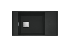 Fresno - Vlakbouw/onderbouwspoeltafel / 860 x 458 mm / 1 bak / Zwart mat