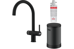 Maris Water Hub - Système 3 en 1 à bec orientable / Levier sur le côté / Noir mat / Bouilloire 4 litres
