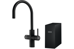 Mythos Water Hub 6 en 1 - Mitigeur à bec orientable / Levier sur le côté / Noir mat