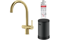 Maris Water Hub - 3 in 1 set met zwenkbare uitloop / Side Lever / Goud / Boiler 4 liter