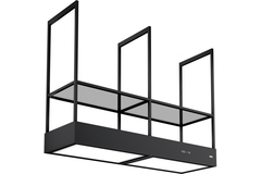 Mythos T-Shelf Evolution - Hotte îlot, noir mat, recirculation / 1600mm