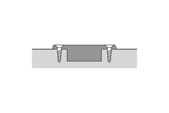 Intermat scharnier voor hoekkastvouwdeuren veerloos (Intermat 9930), opliggend, Openingshoek 50° / 65°, TH-boorbeeld 52 x 5,5 mm, voor schroefbevestiging (-)