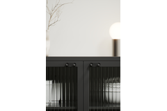 Knop punto ba32 l44 zamak mat zwart