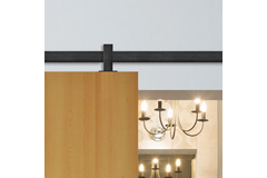 Runway schuifdeurset staal zwart 80kg l.2300mm voor deurbladbreedte 1010-1120mm